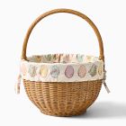 Pink Chicken Woven Easter Basket w/ Liner