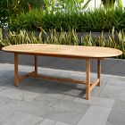 Orelien Teak Outdoor Oval Extendable Dining Table (71"&ndash;117")