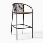 Open Box: Oceana Outdoor Bar Stool (30.7") - Dark Bronze, Mocha