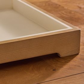 Two-Tone Wood Tray, Blonde Ash Decor | West Elm