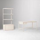 Tandem Desk &amp; Free Standing Shelf Set