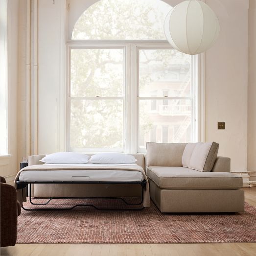 Harris 2-Piece Sleeper Sectional w/ Bumper Chaise (114")