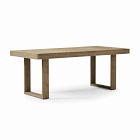 Portside Wood Outdoor Dining Table (76.5"), Portside Benches &amp; Porto Chairs Set