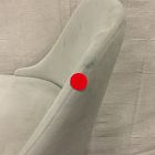 Open Box: Mid-Century Swivel Counter Stool (26") - Performance Velvet Frost Gray, Oil Rubbed Bronze Legs