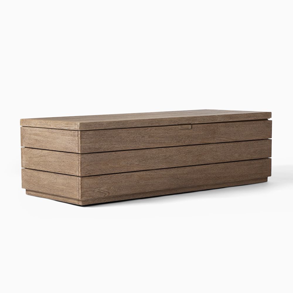 Portside Outdoor Storage Trunk (47"–60") - Wood, Driftwood