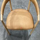 Open Box: Irvine Leather Dining Chair - Ludlow Leather Sesame, Blonde