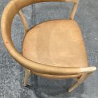 Open Box: Irvine Leather Dining Chair - Ludlow Leather Sesame, Blonde
