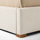 Emmett Tufted Side Storage Bed - Wood Legs