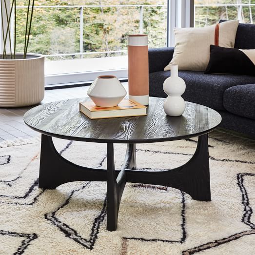 WTW MONTAUK COFFEE TABLE ブラック Tanner Solid Wood Coffee Table (40