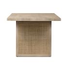 Yvette Woven Rectangle Dining Table (84")