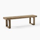 Portside Wood Outdoor Dining Table (76.5"), Portside Benches &amp; Porto Chairs Set