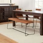 Slope Leather Dining Bench (52")