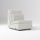 Open Box: Harmony Modular Non-Motion Armless Single - Performance Yarn Dyed Linen Weave Frost Gray
