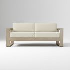 Portside Outdoor 75in Sofa Cushion Cover, Crosshatch Weave Alabaster