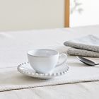 Costa Nova Pearl White Stoneware Coffee Cup &amp; Saucers (Set of 4)