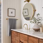 Metal Frame Pivot Round Wall Mirror - 24"