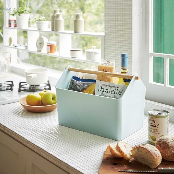 Yamazaki Wood Handle Storage Caddy | West Elm