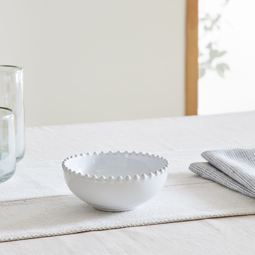 Costa Nova Pearl White Stoneware Low Bowls