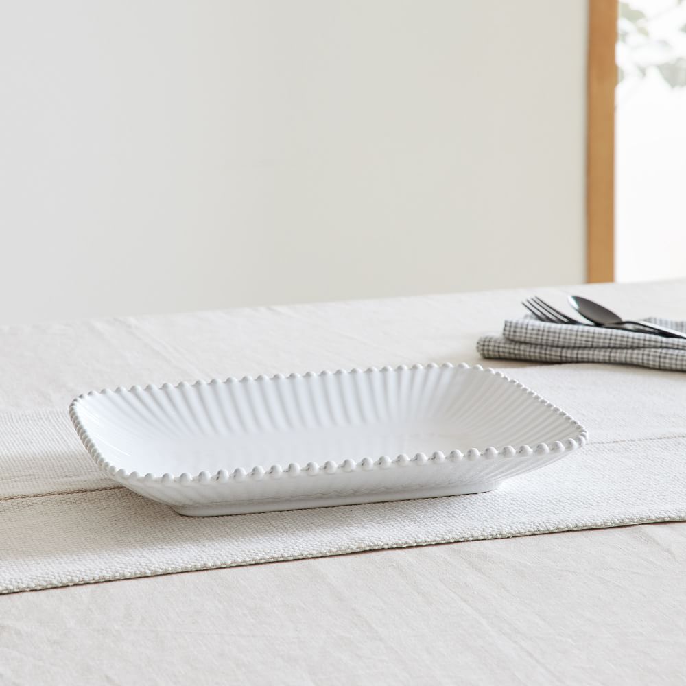 Costa Nova Pearl White Stoneware Rectangular Platters