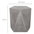 Faceted Outdoor Side Table (18")
