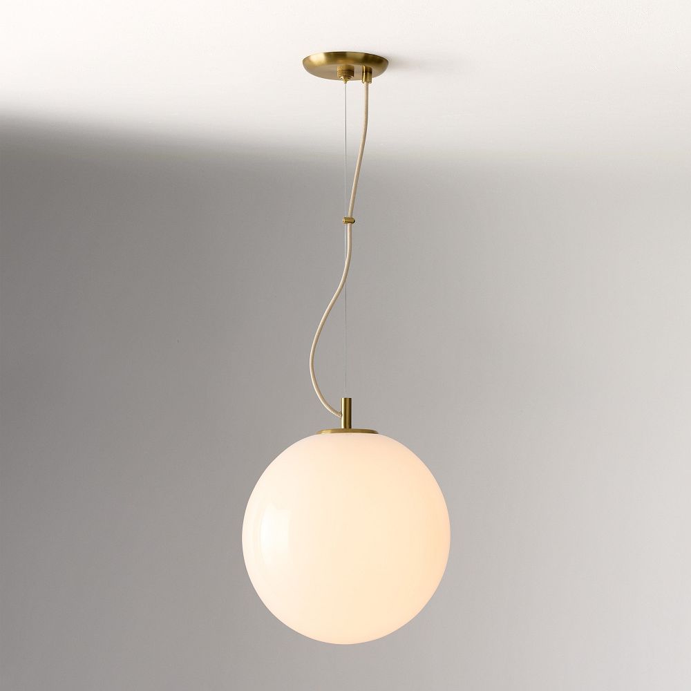Aria Round Glass Pendant (12"–16")