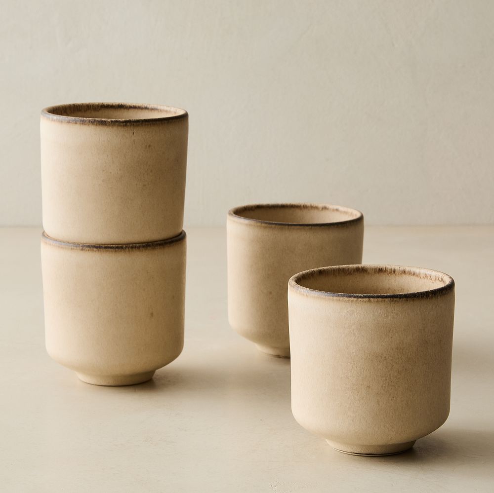 Kanto Stoneware Mug Sets in Beige