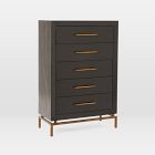 Open Box: Alexa Tall 5-Drawer Dresser (33.5") - Black