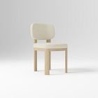 Open Box: Anton Leather Dining Chair - Sierra Leather Snow, Cerused White