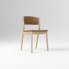 Open Box: Marcus Samuelsson Leather Dining Chair - Ludlow Leather Sesame, Blonde