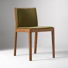 Open Box: Como Dining Chair - Deluxe Velvet Juniper, Cool Walnut