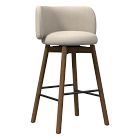 Open Box: Devon Bar Stool (30") - Performance+ Basket Slub Sand, Toasted Oak