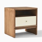 Open Box: Miles Nightstand (22") - Ivory Lacquer and Toasted Oak