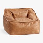 Open Box: Modern Lounger, Small (28" Sq) - Vegan Leather Caramel