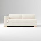 Open Box: Nassau Extra Deep Sectional, Left Arm 2-Seat Sofa Bench - Performance Yarn Dyed Linen Weave Alabaster