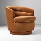 Open Box: Viv Swivel Chair - Deluxe Velvet Cinnamon