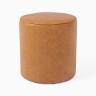 Open Box: Isla Leather Ottoman (17"W) - Ludlow Leather Sesame