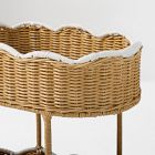 Scallop Rattan Tiered Diaper Caddy