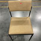 Open Box: Freeman Leather Pivot Dining Chair - Ludlow Leather Cumin, Textured Antique Bronze