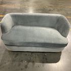 Open Box: Leroy Loveseat (60") - Deluxe Velvet Graphite, Cool Walnut