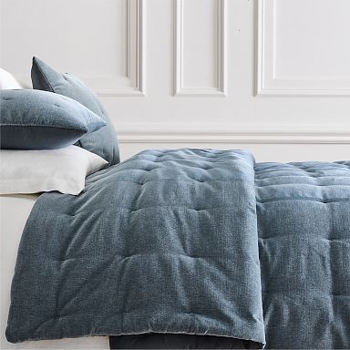 Classic Cotton Velvet Tack Stitch Quilt & Shams
