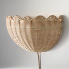 Woven Rattan Bubble Sconce (12")