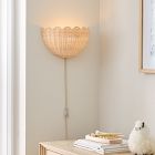 Woven Rattan Bubble Sconce (12")