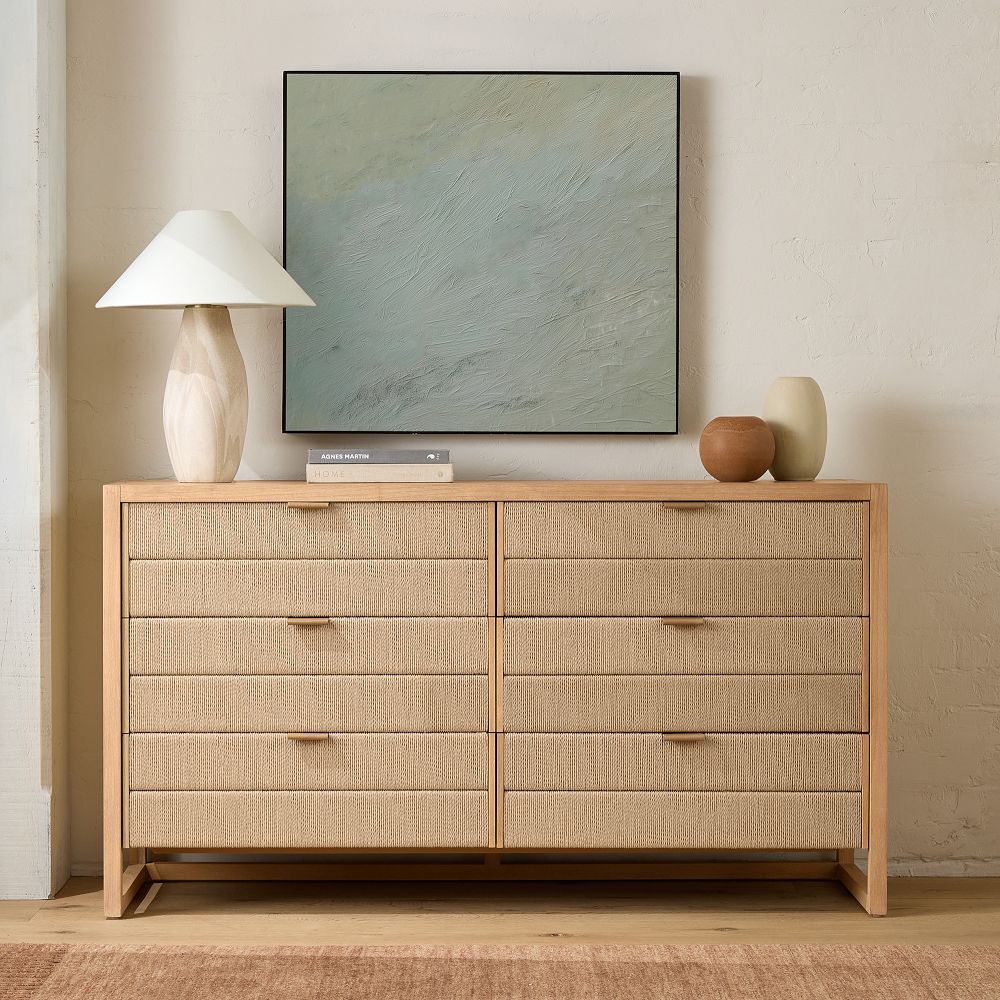 Kody Wood & Paper Cord 6-Drawer Dresser (58") by West Elm