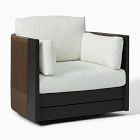 Porto Aluminum Outdoor Swivel Chair &amp; Side Table (18")