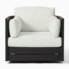 Porto Aluminum Outdoor Swivel Chair &amp; Side Table (18")