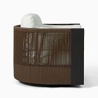 Porto Aluminum Outdoor Swivel Chair &amp; Side Table (18")