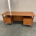 Open Box: Mid-Century Executive Desk (74") - Acorn