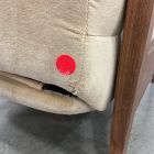 Open Box: Mid-Century Show Wood Recliner - Deluxe Velvet Camel, Pecan