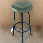 Open Box: Pierce and Ward Metal Bar Stool (30") - Deluxe Velvet Juniper, Dark Verdigris