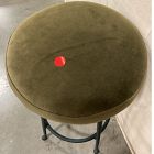 Open Box: Pierce and Ward Metal Counter Stool (26") - Deluxe Velvet Juniper, Dark Verdigris